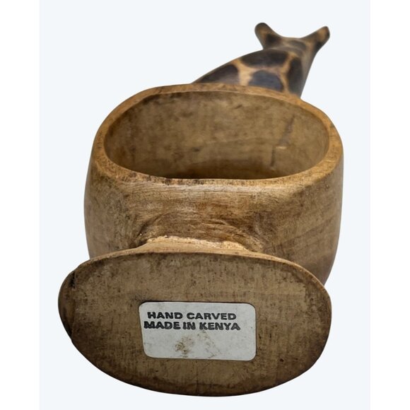 6 Wood Wooden Hand Carved Giraffe Napkin Holders Kenya - Picture 3 of 6